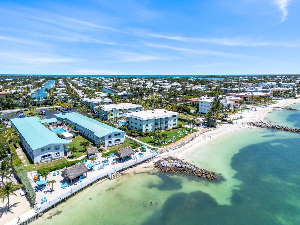 Key Colony Beach aerial Views of waterfront locations. FloridaKeysVillas.com