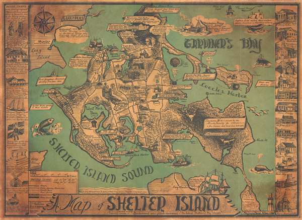 Historic map showing Shelter Key before development. FloridaKeysVillas.com