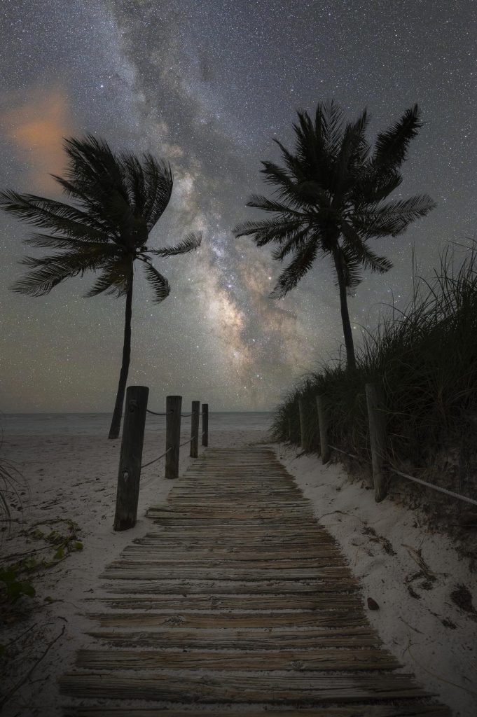 Beautiful Starry Nights and Milky Way on the beach in the Florida Keys. FloridaKeysVillas.com