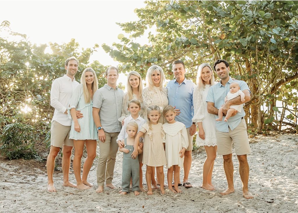 Family walking casually on Marathon Florida beach. FloridaKeysVillas.com