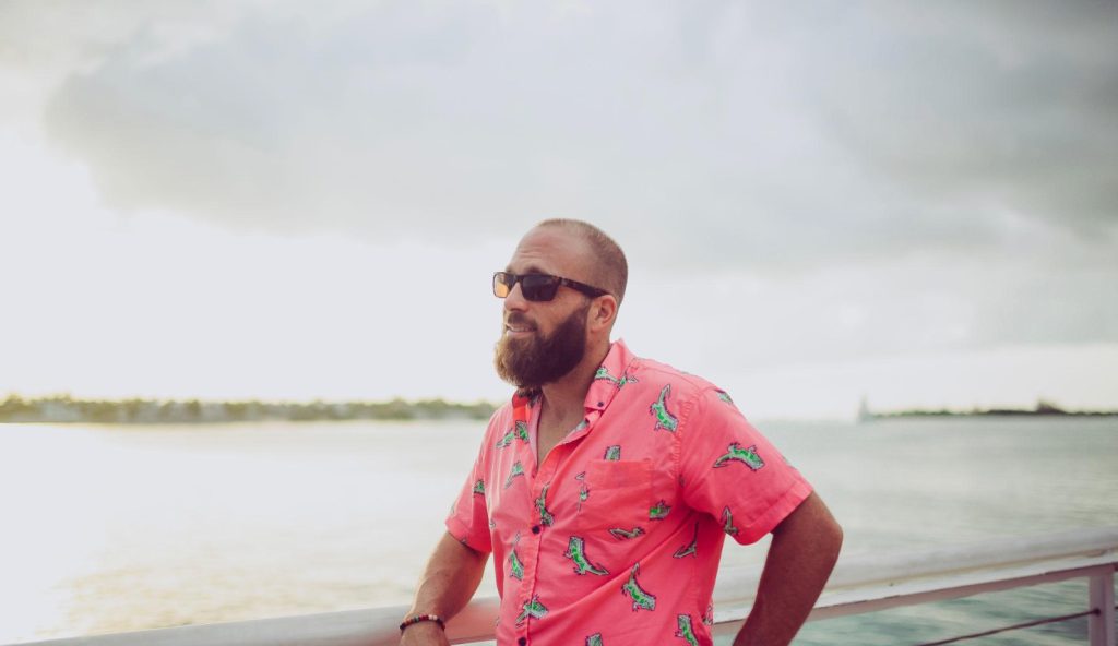 Man in Hawaiian shirt in the Florida Keys. FloridaKeysVilas.com